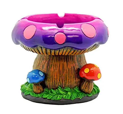 Fantasy Gifts 2996 Mega Mushroom Ashtray with Lighter Stash Spot 4 1/2 Inches Tall Trendy Zone 21