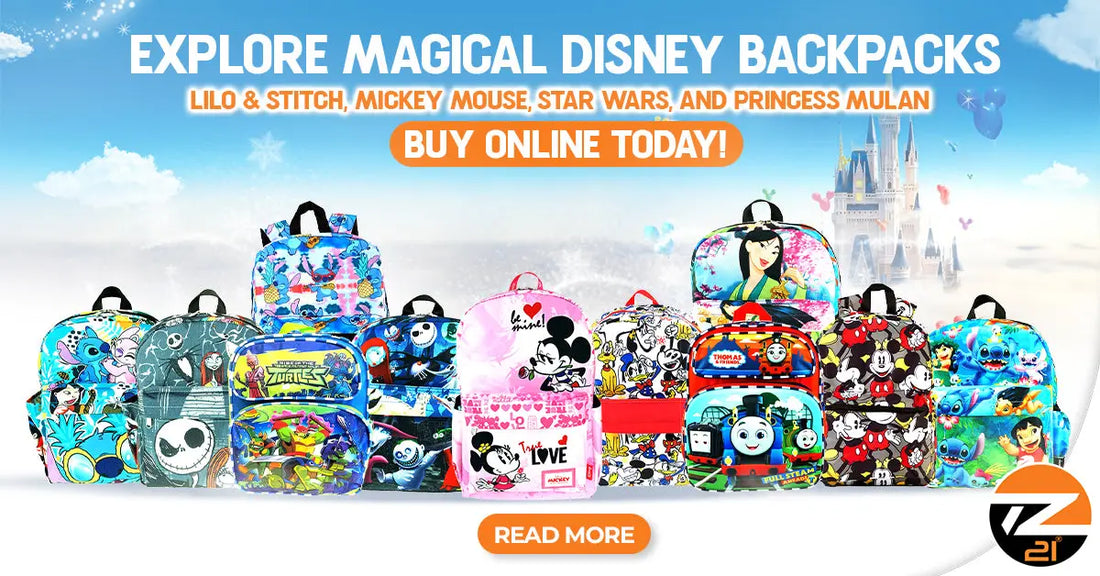 Explore Magical Disney Backpacks: Lilo & Stitch, Mickey Mouse, Star Wars, and Princess Mulan - Buy Online Today!