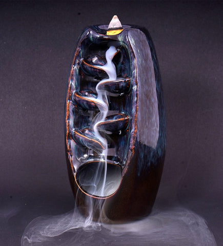 Magic Ceramic Backflow Cone Incense Burner 7" Decorative Incense Holder Gifts