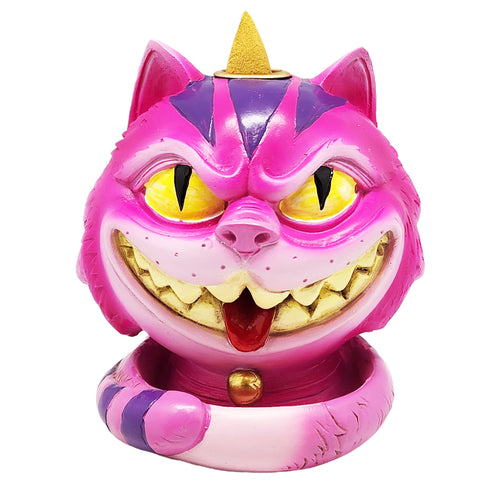 Wonderland Cheshire Cat Backflow Incense Burner – 4 x 4 x 3 Inch