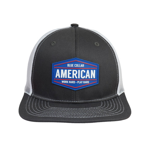 Blue Collar American Cap – Work Hard Play Hard | Comfortable Unisex Everyday Hat