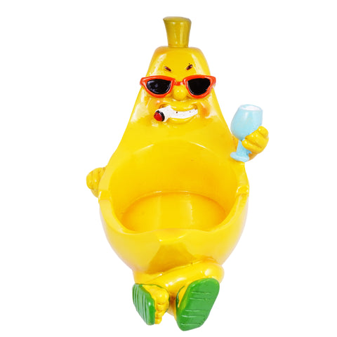 Banana Ashtray & Incense Burner – 6 x 3.5 x 3.5 Inch Hand-Painted Cold Cast Resin