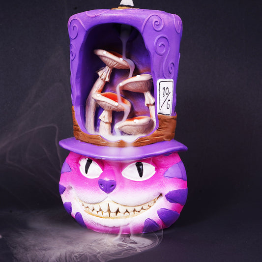 Cheshire Cat Backflow Burner – 7 Inch Polyresin