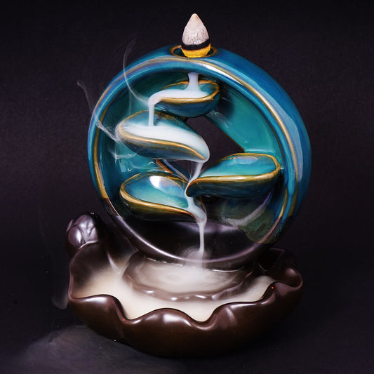 Sacred Shadows Ceramic Backflow Incense Burner – 5.5 Inch