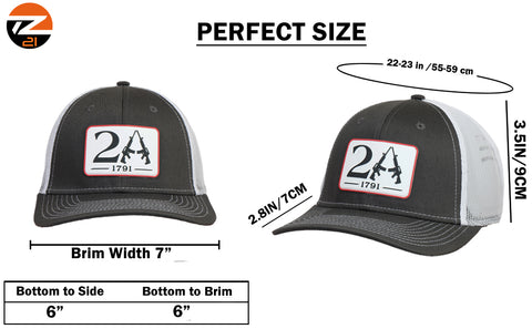 2A 1791 Snap Cap – Classic Mesh-Back Hat for Men & Women, Second Amendment Outdoor Wear