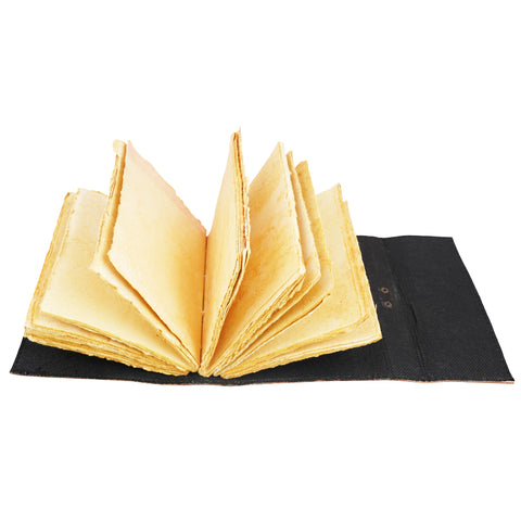 Dragon Embossed Leather Journal – 5 x 7 Inch Handmade Notebook with Aged Linen Parchment Paper