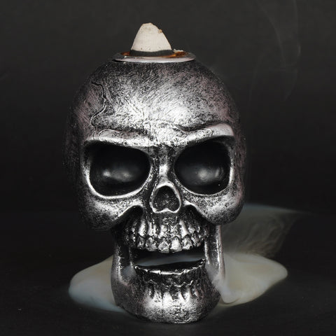 Skull Backflow Incense Burner 3" for Meditation, Relaxation ,Yoga & Home Décor