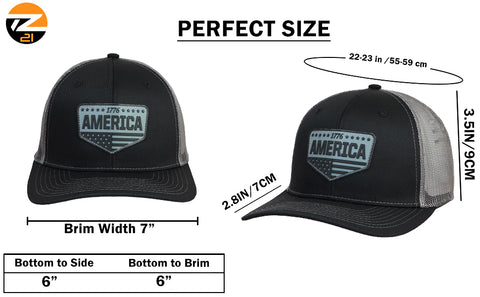 USA Cap Est 1776 Mash Trucker Adjustable Casual Wear Unisex Outdoor Cap