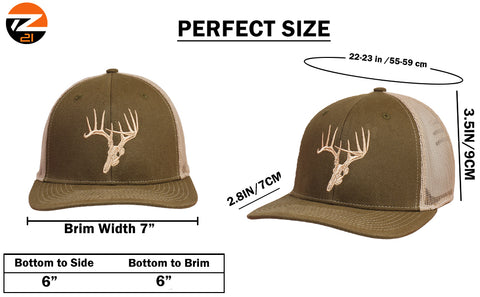 Skullz Deer Head Mesh Trucker Cap Outdoor Adventures Sports, & Everyday Wear