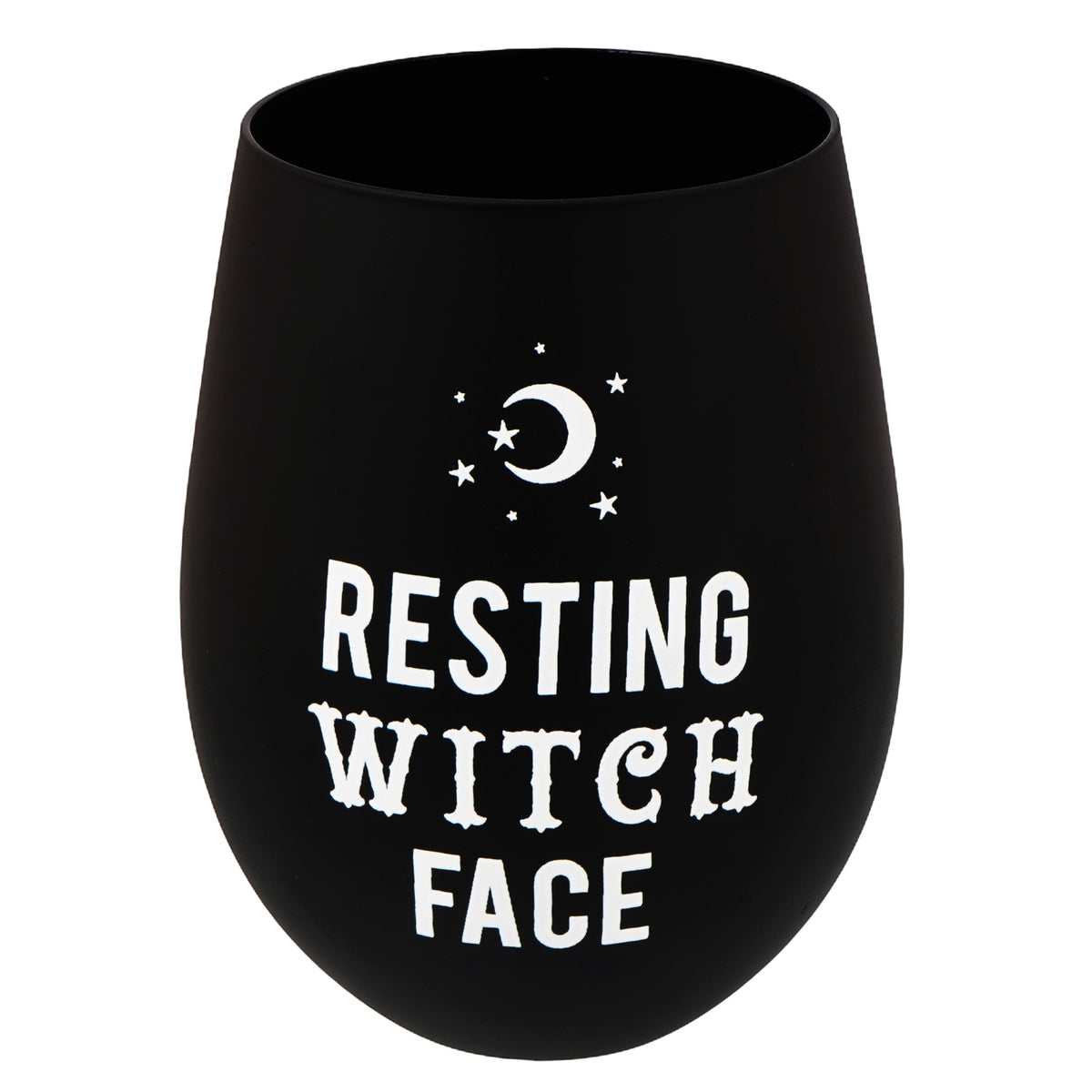 Glass Resting Witch Face Stemless Wine & Water Glass – 16oz Handcrafted Mystical Drinkware | Unique Witch-Themed Goblet for Home, Parties