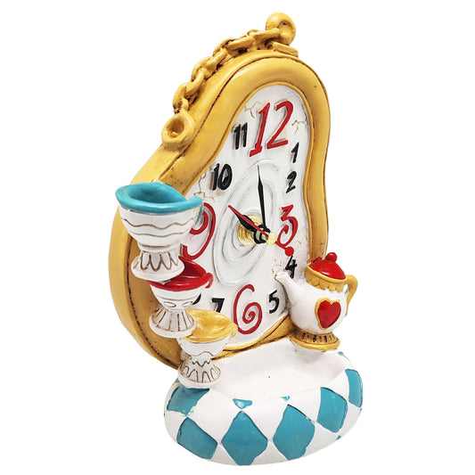 Wonderland Mad Tea Party Clock Backflow Incense Burner – 7 x 5 Inch