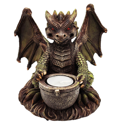 Big Dragon Tealight & Incense Burner – 6 x 6 x 5 Inch