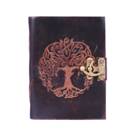 Soft Leather Tree of Life Journal – Handmade 5x7 Notebook