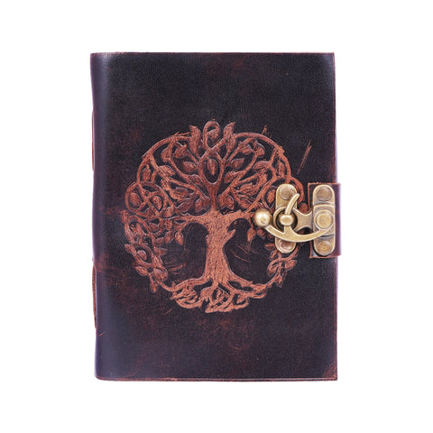 Soft Leather Tree of Life Journal – Handmade 5x7 Notebook