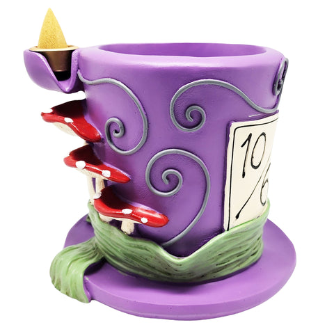 Wonderland Mad Hatter Backflow Incense Burner – 5 x 5 x 4 Inch