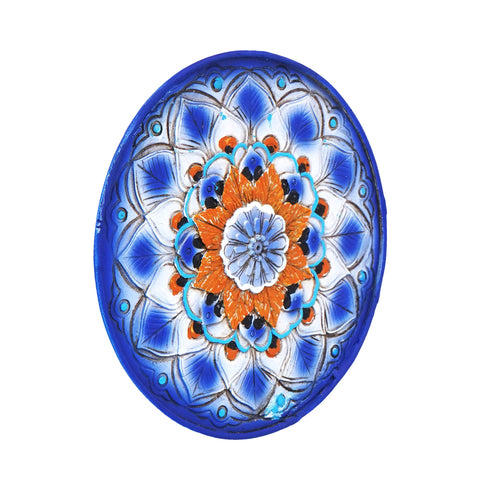 Mandala Incense Burner – 5 Inch Hand-Painted Cold Cast Resin Holder for Stick