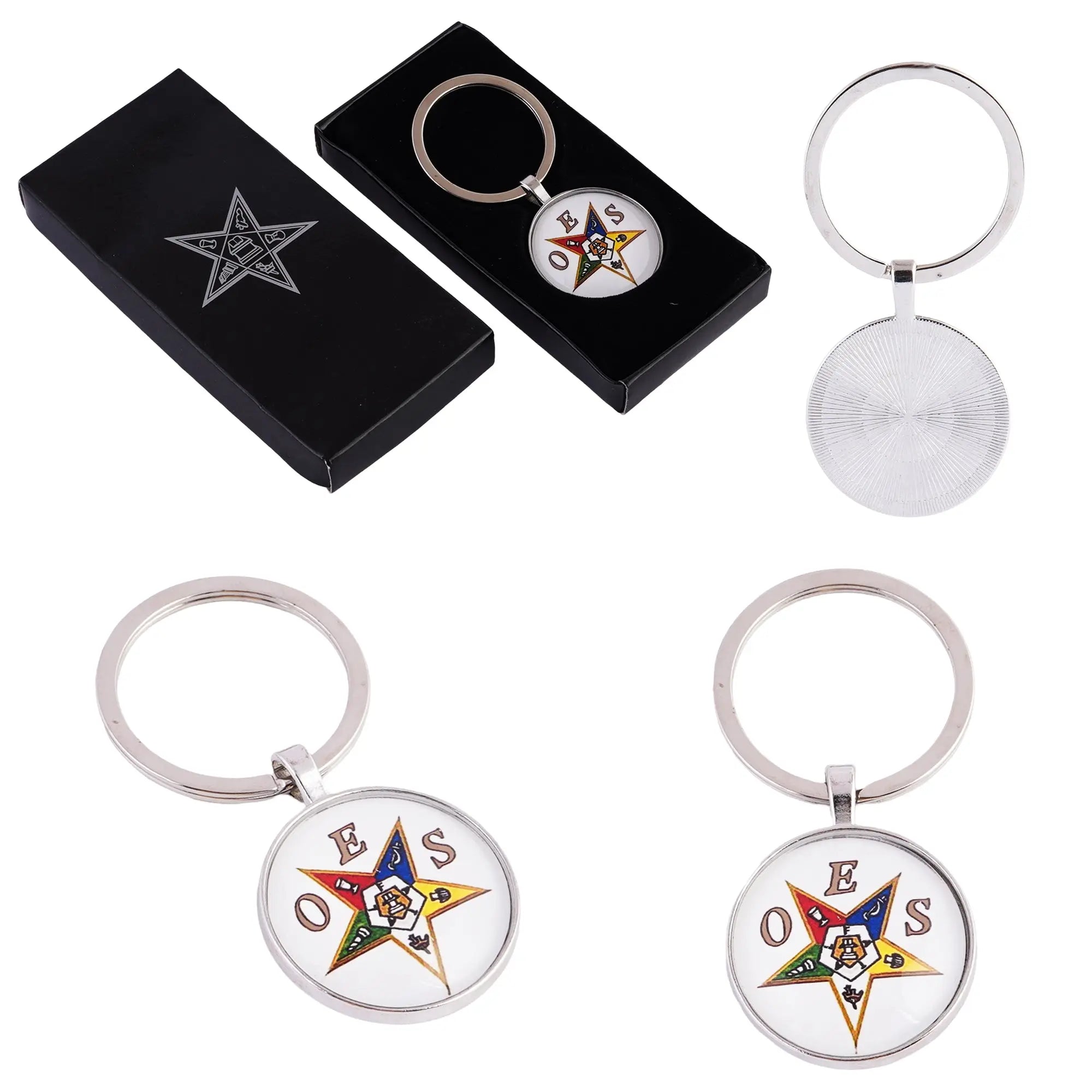 Star Masonic Keyring Masonic Symbolic, Perfect for Freemasons & Collectors, Keys Organizer Trendy Zone 21