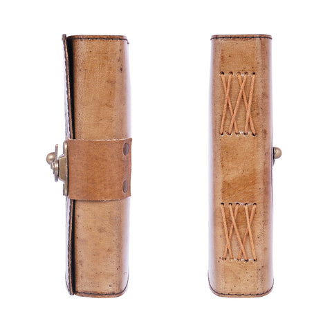 Tree Of Life Embossed Leather Journal w/Metal Closure - 5"x7" | Handmade Embossed Leather Notebook