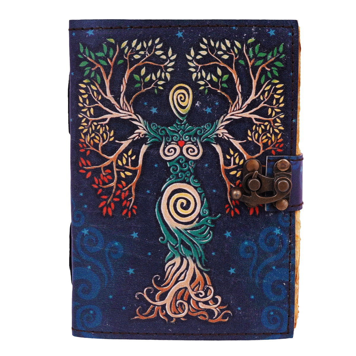 Goddess Soft Leather Tree of Life Journal – 5 x 7 Inch Embossed Writing Notebook