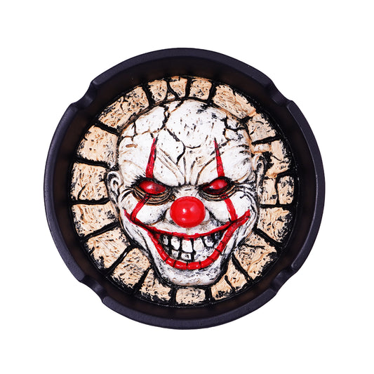 Clown Ashtray – 4.25 Inch Hand-Painted Cold Cast Resin Decorative Tray
