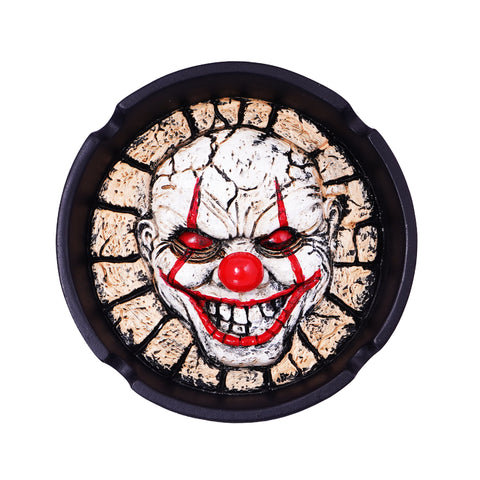 Clown Ashtray – 4.25 Inch Hand-Painted Cold Cast Resin Decorative Tray