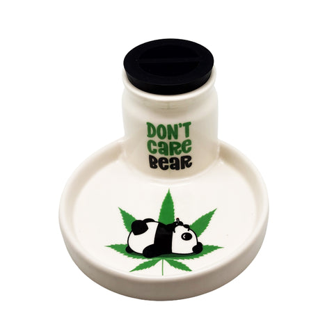 eramic 2-in-1 Ashtray with Stash Jar – 5 x 3 Inch Don’t Care Bear Design