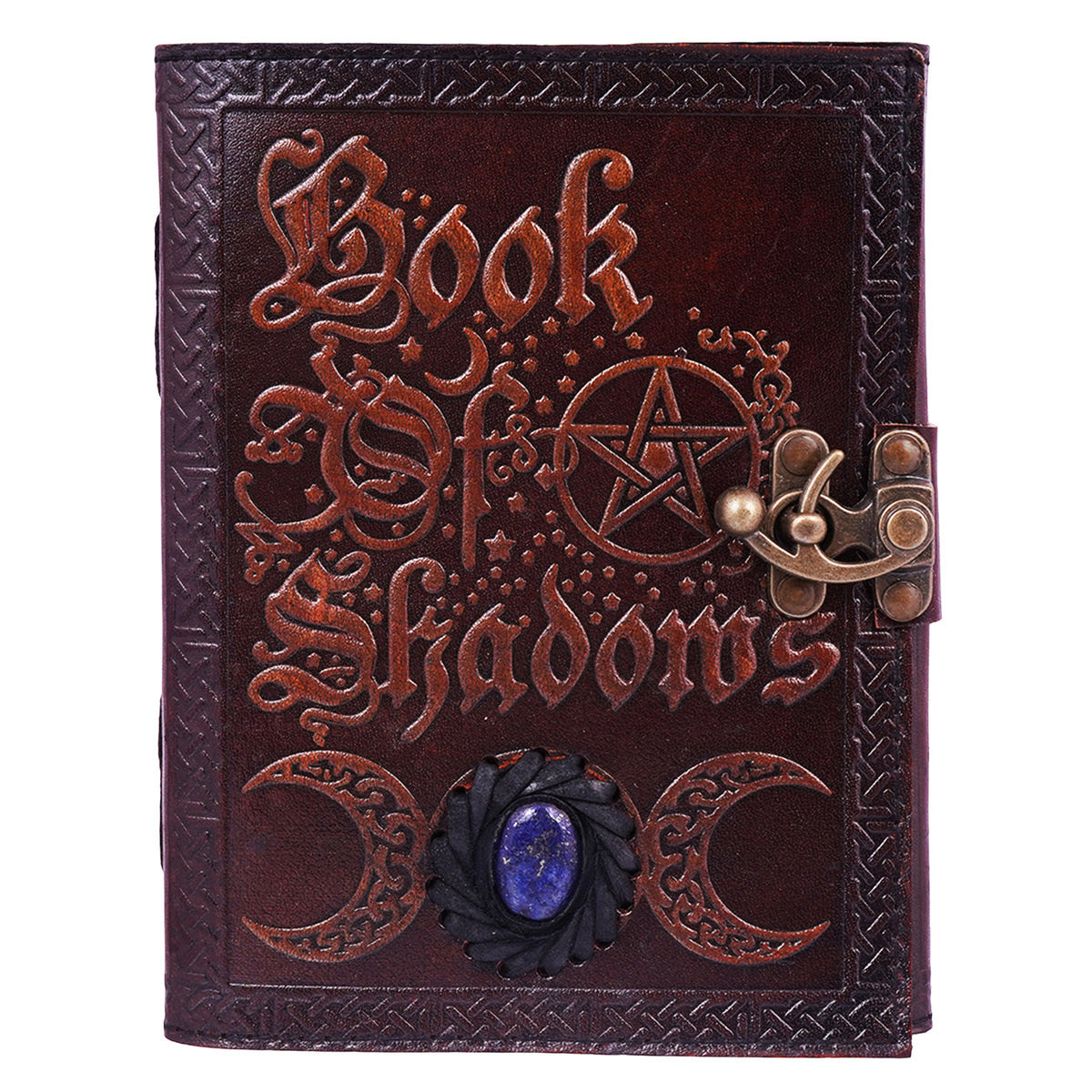 Book of Shadows Stone Leather Embossed Journal – 6 x 8 Inch
