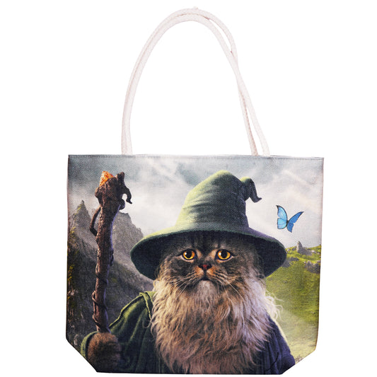 Catdalf The Cute Jute Tote Bag | 17 x 15 Inches | Durable Eco-Friendly Shopping Bag