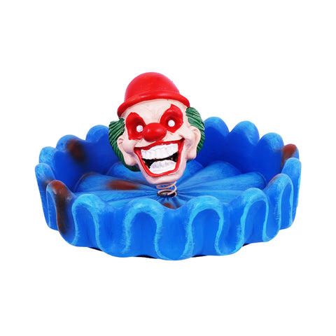 Bobblehead Clown Ashtray – 4 Inch Round x 2.5 Inch High Hand-Painted Cold Cast Resin