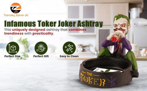 Joker Ashtray | The Infamous Toker (6 x 4) Trendy Zone 21