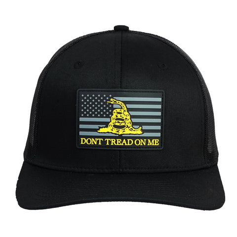 Don't Tread On Me" Gadsden Flag Cap – Adjustable Unisex Hat Black