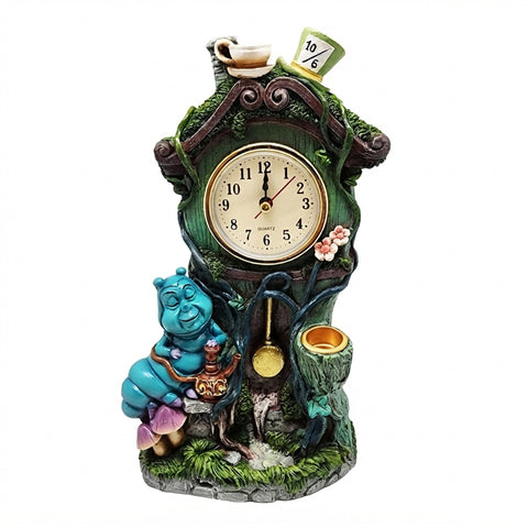 Caterpillar Clock Backflow Incense Burner – Decorative Backflow Incense Cone Holder with Caterpillar and Clock Design