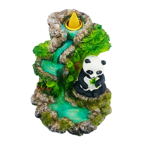 Panda Bamboo Backflow Cone Incense Burner – 5 Inch For Relaxation & Home Décor