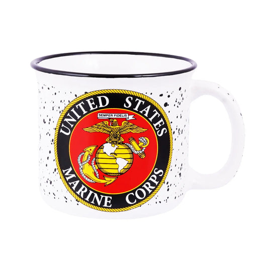 United States Marine Corps Legacy: Premium Quality Ceramic Coffee Mug with Iconic Eagle, Globe, and Anchor Emblem Gift for Service Members & Veterans Trendy Zone 21