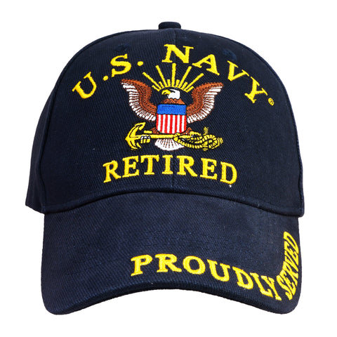 US Navy Retired Hat for Men and Women, Officially Licensed Product | United States Navy (USN) | Ideal for Gifting | Navy Blue