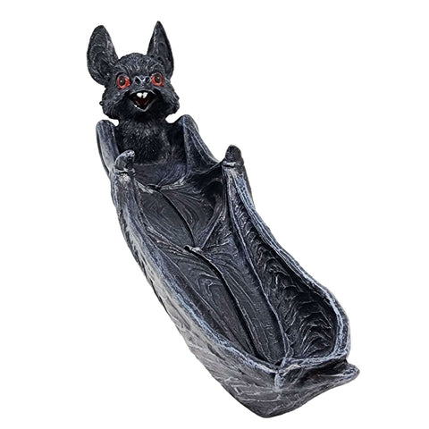Bat Incense Burner – 10 Inch Hand-Painted Cold Cast Resin