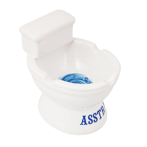 Novelty Toilet-Shaped Ceramic Ashtray – 4 Inch Tall Funny Asstray