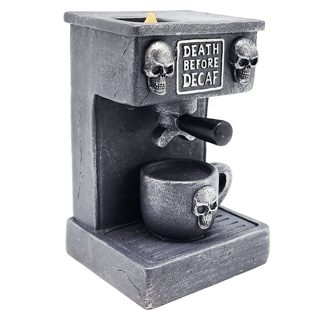 Coffee Maker Backflow Incense Burner “Death Before Decaf