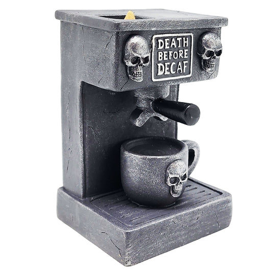 Coffee Maker Backflow Incense Burner “Death Before Decaf