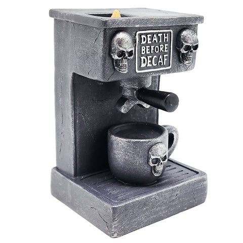 Coffee Maker Backflow Incense Burner “Death Before Decaf