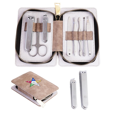 Masonic Women’s Manicure 8 Pieces Set Premium Nail Care Kit, Files, Cuticle Remover, Professional Grade Tools for Perfect At-Home Grooming Stylish & Portable, Ideal for Women's Luxurious Travel Case Trendy Zone 21