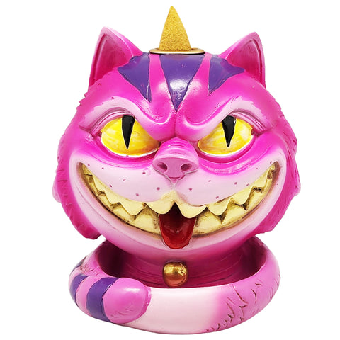Wonderland Cheshire Cat Backflow Incense Burner – 4 x 4 x 3 Inch