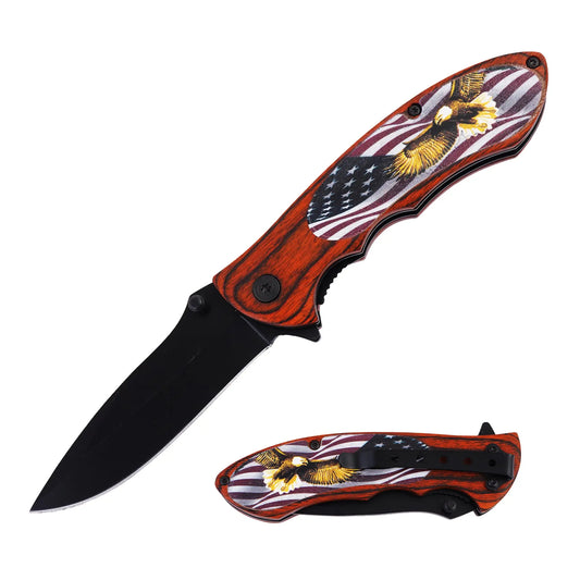 Eagle Pocket Knife with Pocket Clip Durable, Compact & Ready for Any Adventure, Versatile Tool Sleek Design, Sturdy Handle & Secure Pocket Clip for Easy Carry, Ideal for Camping, Hunting & Everyday Use Trendy Zone 21