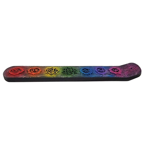 7 Chakra Incense Burner – 9.5 Inch Hand-Painted Cold Cast Resin