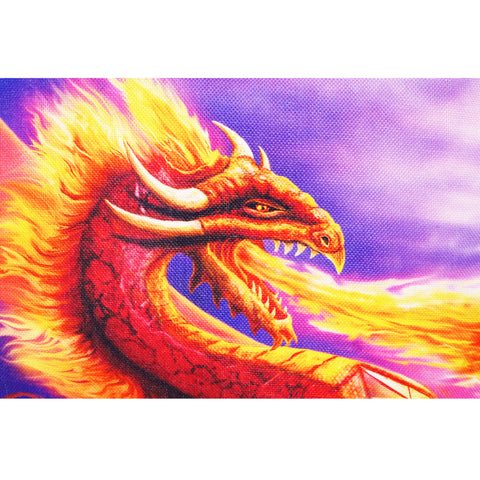 Fire Dragon Techno Jute Tote Bag – Eco-Friendly 17 x 15 x 4.5 Inch Shoulder Bag with Rope Handles