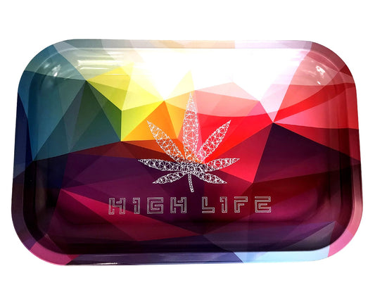 High Life Rolling Tray – 11.5 x 4 x 0.75 Inch Metal Rolling Tray