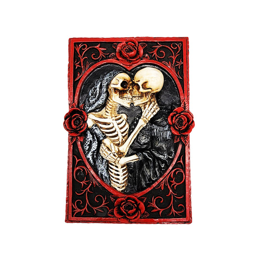 Skeleton Lovers Trinket Box – 5.5 x 3.5 x 2 Inch Hand-Painted Cold Cast Resin