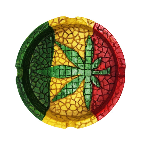 4.25 Inch Leaf Round Ashtray – Decorative Leaf Design Ash Tray