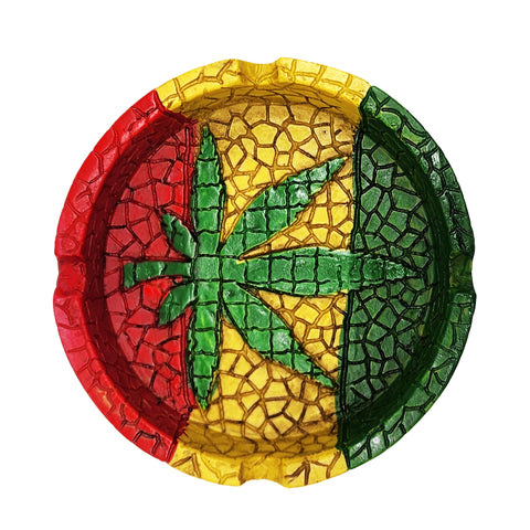 4.25 Inch Leaf Round Ashtray – Decorative Leaf Design Ash Tray