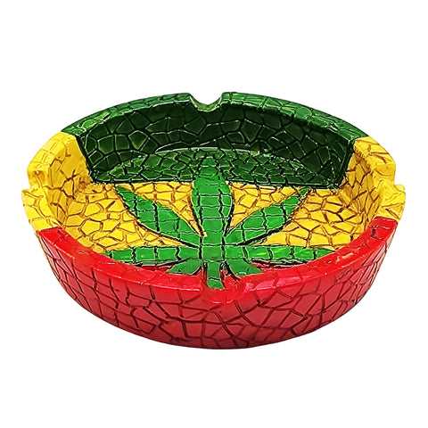 4.25 Inch Leaf Round Ashtray – Decorative Leaf Design Ash Tray